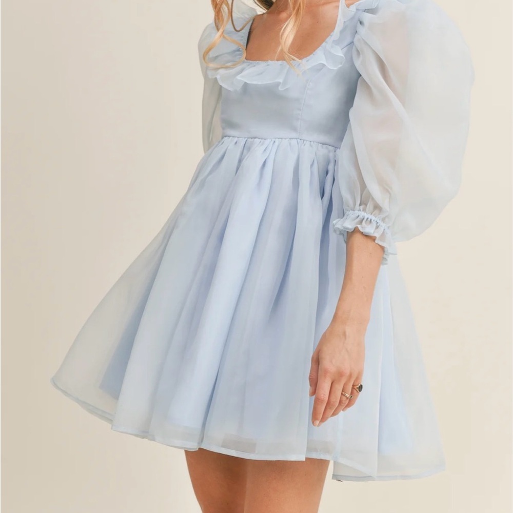 Anthropologie Mable Josephine  RUFFLE BABYDOLL DRESS Large